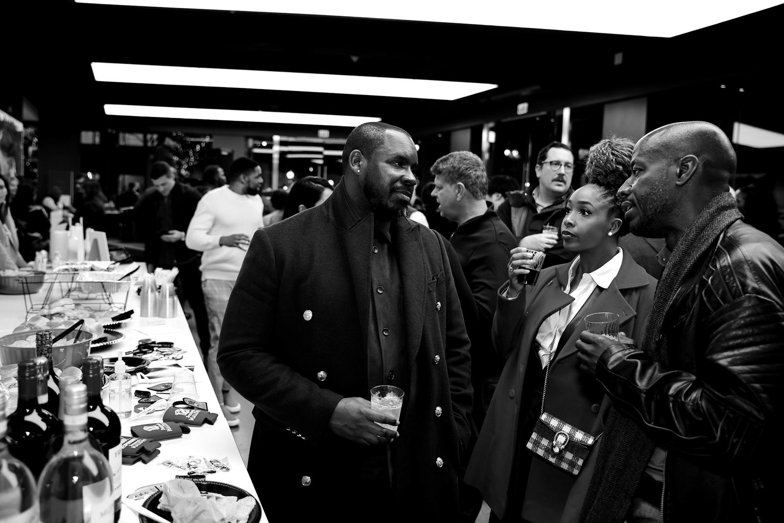 Delegates talking together at a networking reception
